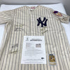New York Yankees Perfect Game Signed Jersey Larsen Wells Cone Yogi Berra Beckett