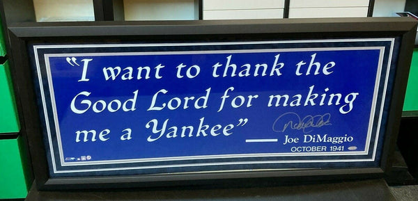 Derek Jeter "I Want To Thank The Good Lord For Making Me A Yankee" Poster COA