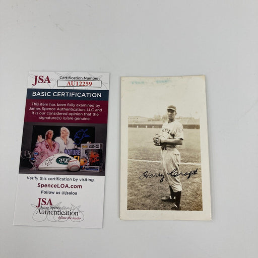 Harry Craft Signed Original 1946 Snapshot Photo Cincinnati Reds JSA COA