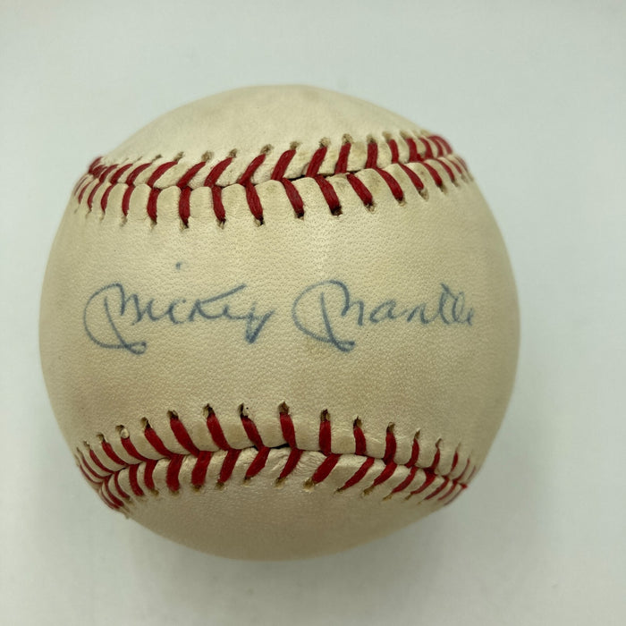Vintage 1960's Mickey Mantle Playing Days Signed Official League Baseball JSA