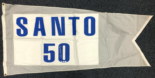 RARE Ron Santo Signed Game Used Actual Flag Flown At Wrigley Field Steiner COA
