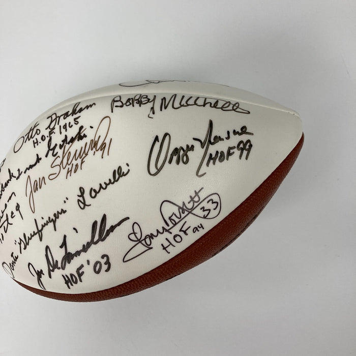 Hall Of Fame Multi Signed NFL Wilson Football 32 Signatures