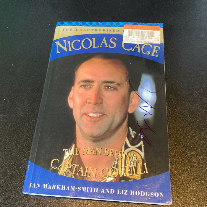 Nicolas Cage Signed The Man Behind Captain Corelli Book With JSA COA