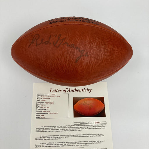 Red Grange Signed Autographed Authentic Wilson NFL Football With JSA COA