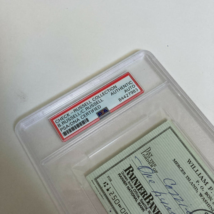 Bill Russell Signed Autographed Bank Check PSA DNA Boston Celtics HOF Legend