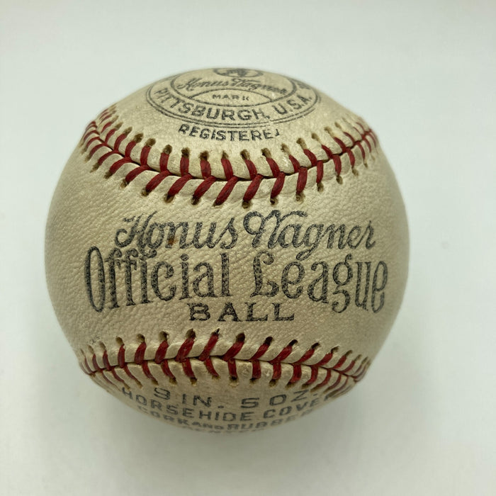 Beautiful Honus Wagner Single Signed Baseball JSA COA