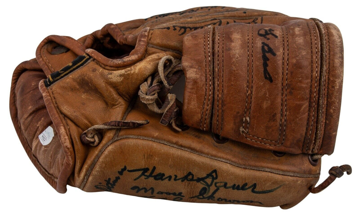 Mickey Mantle 1955 New York Yankees Team Signed Baseball Glove JSA COA