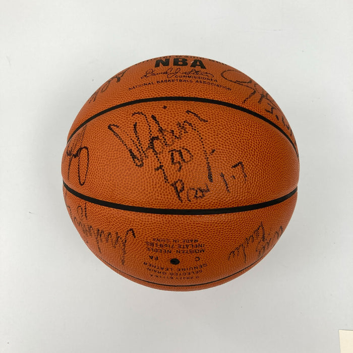 1998-99 San Antonio Spurs NBA Champs Team Signed Basketball Tim Duncan JSA COA