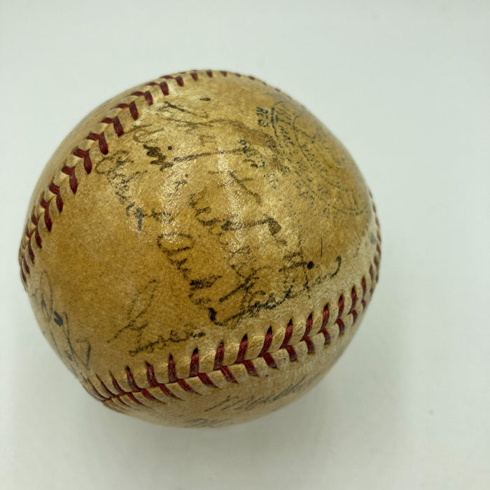 1934 Detroit Tigers AL Champs Team Signed Baseball Hank Greenberg JSA COA