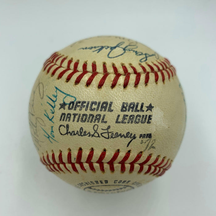 1972 Atlanta Braves Team Signed NL Baseball Eddie Mathews 27 Sigs JSA COA