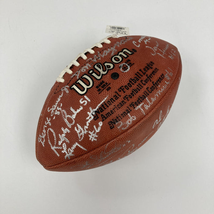 1968 New York Jets Super Bowl Champs Team Signed Wilson Football Beckett COA