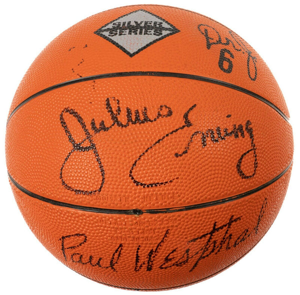 Oscar Robertson Dr. J All Star Game Highest Scoring Ave Signed Basketball PSA