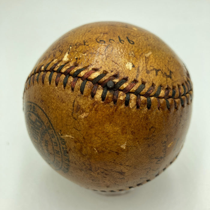 Christy Mathewson & Ty Cobb 1918 Team Signed National League Baseball JSA COA