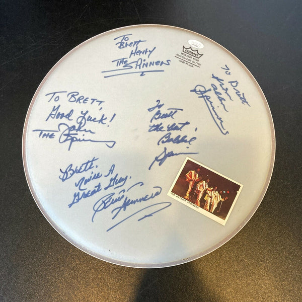 The Spinners Band Signed Autographed Drumhead With 5 Signatures JSA COA
