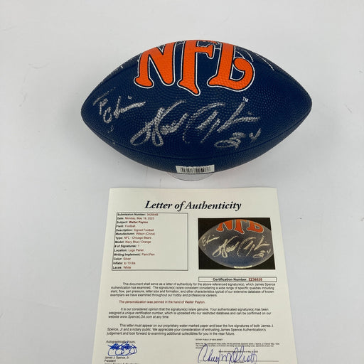 Walter Payton #34 Signed Wilson Chicago Bears Football JSA COA