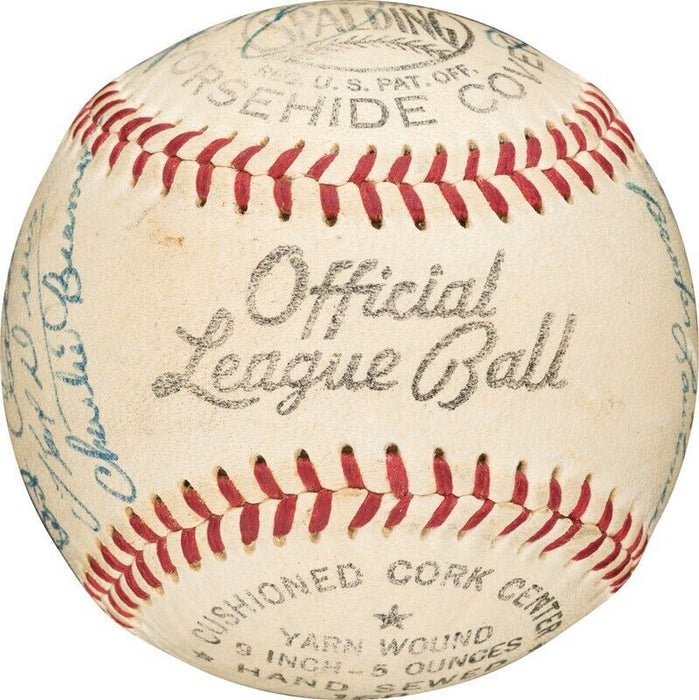 1955 Oakland Oaks Minor League Team Signed Baseball With Lefty O'Doul PSA DNA