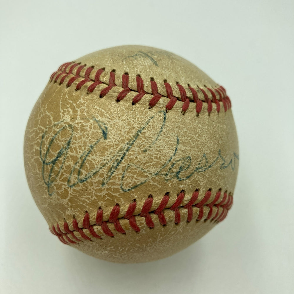 Ed Barrow Sweet Spot Hall Of Fame Signed Baseball Dec. 1953 Beckett COA RARE