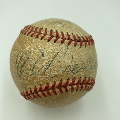 Ed Barrow Sweet Spot Hall Of Fame Signed Baseball Dec. 1953 Beckett COA RARE