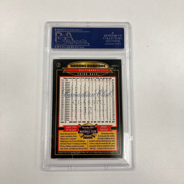 Brooks Robinson Signed Canadian Club Baseball Card Auto PSA DNA