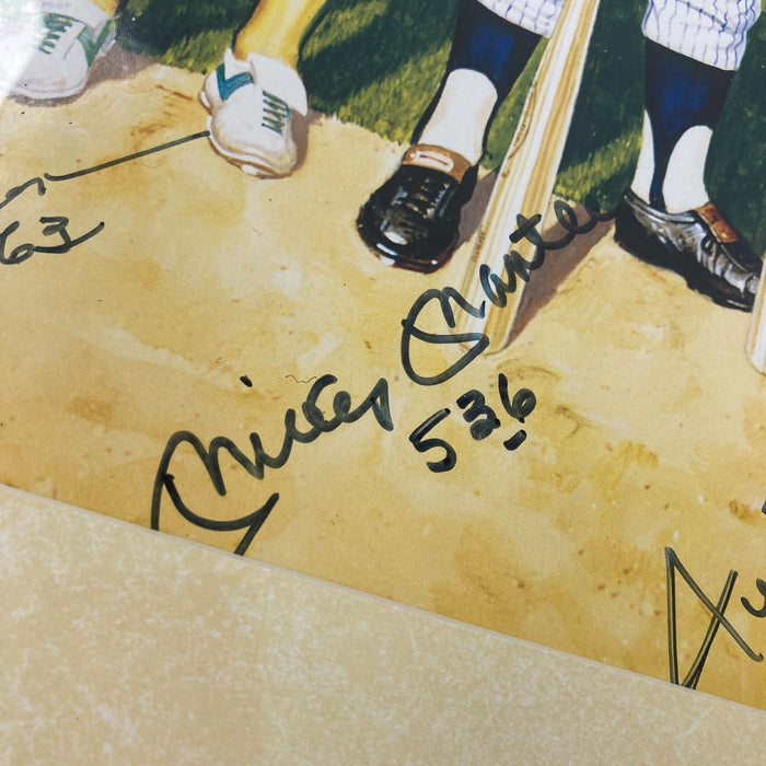 500 Home Run Club Signed Litho With Inscriptions Mickey Mantle Ted Williams JSA