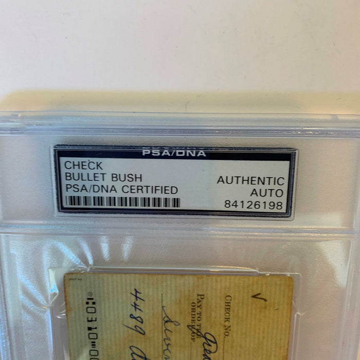 Rare Bullet Joe Bush Signed Check PSA DNA COA New York Yankees 1918 Red Sox