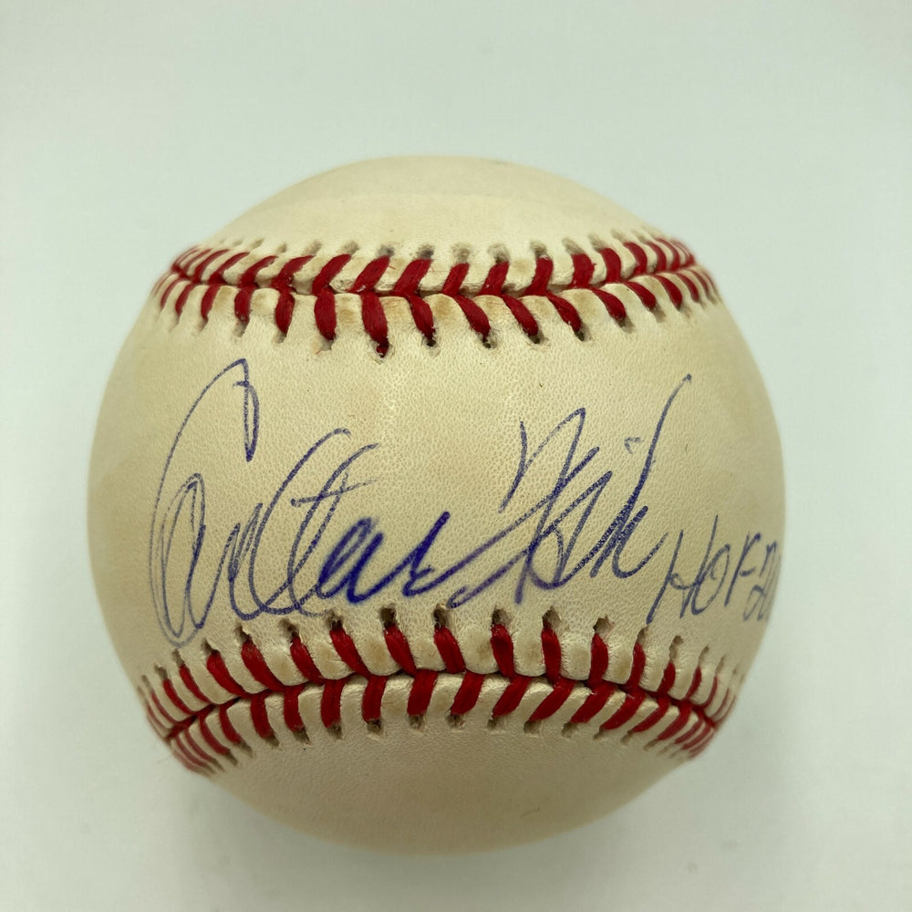 Carlton Fisk HOF 2000 Signed American League Baseball Steiner Hologram