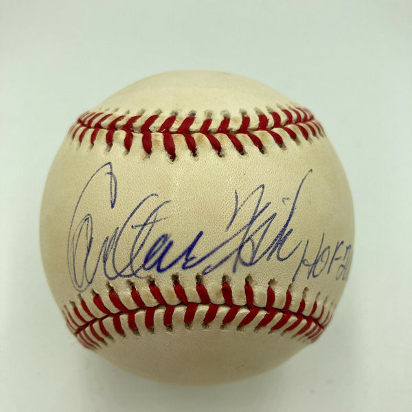 Carlton Fisk HOF 2000 Signed American League Baseball Steiner Hologram