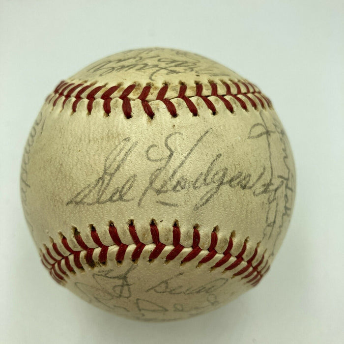 1971 New York Mets Team Signed Baseball Gil Hodges Nolan Ryan Tom Seaver JSA COA