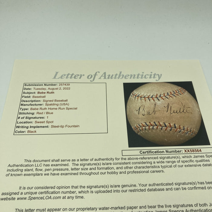 Babe Ruth Signed Charles Fazzino Hand Painted Pop Art Baseball JSA COA 1/1