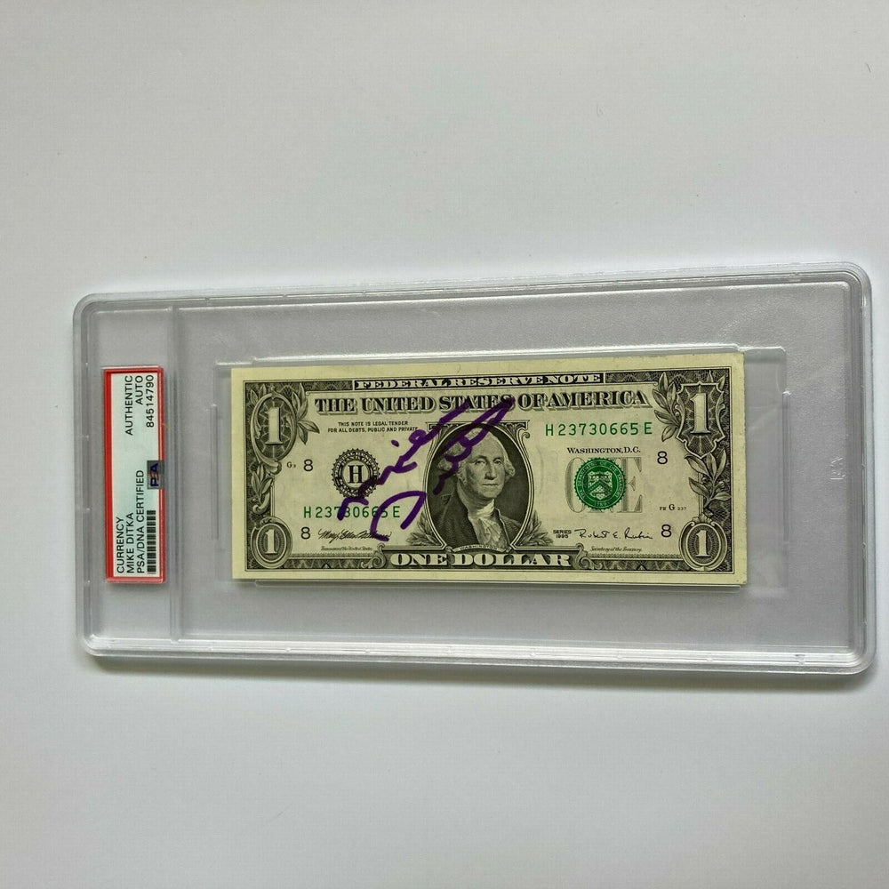 Mike Ditka Signed Autographed $1 One Dollar Bill PSA DNA COA NFL