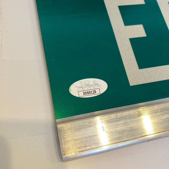 Ernie Banks Twice Signed 6x30 Street Sign Ernie Banks BLVD JSA COA