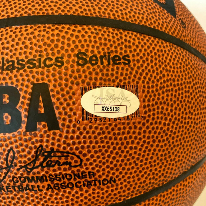 Jerry Buss 2010 Hall Of Fame Induction Multi Signed Basketball JSA COA