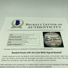 Hall Of Fame Legends Signed Baseball Joe Medwick & Boxing Legend Joe Louis BAS