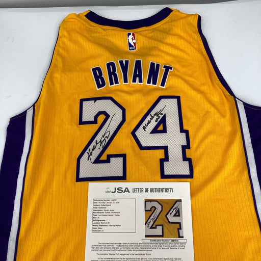 Kobe Bryant  "Mamba Out" Signed Authentic Adidas Los Angeles Lakers Jersey JSA