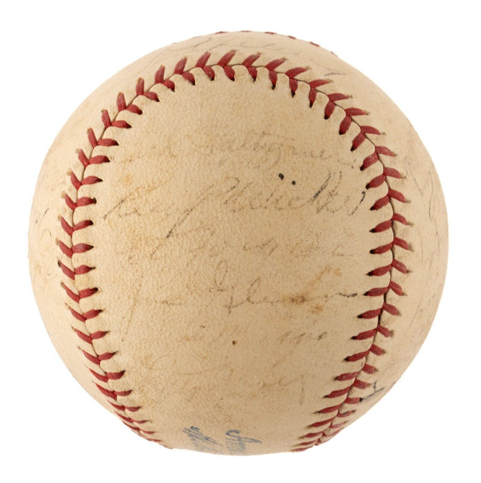 1936 New York Yankees World Series Champs Team Signed Baseball Lou Gehrig JSA