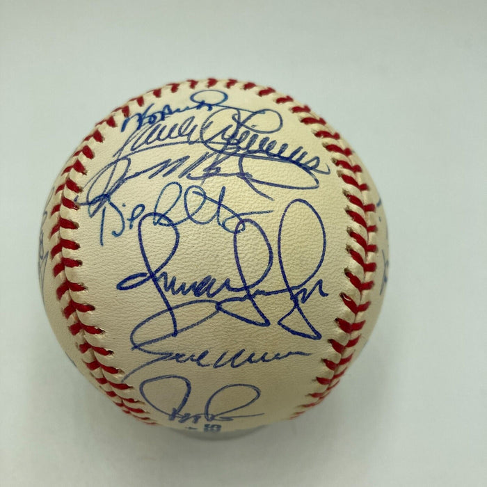 1997 Cleveland Indians AL Champs Team Signed World Series Baseball PSA DNA COA