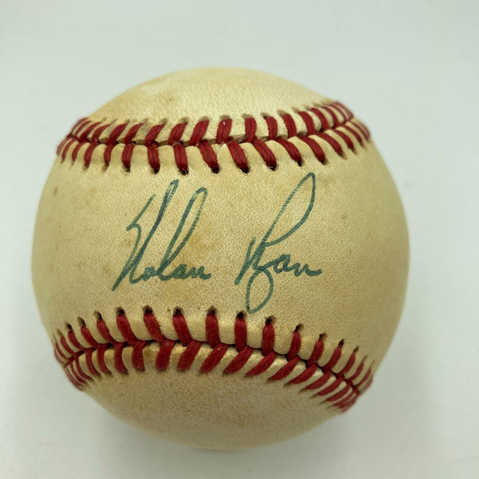 Nolan Ryan Signed Vintage Official National League Feeney Baseball PSA DNA COA