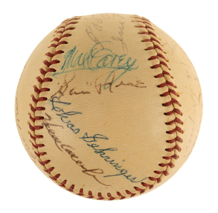 Pie Traynor Lefty Grove 1970's Hall Of Fame Induction Multi Signed Baseball PSA