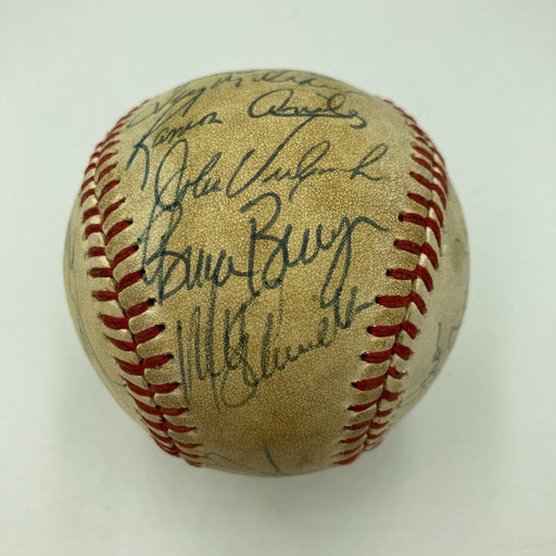 1980 Philadelphia Phillies World Series Champs Team Signed Game Baseball JSA