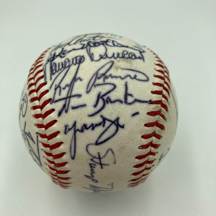 Jorge Posada Pre Rookie 1994 Columbus Clippers Team Signed Baseball