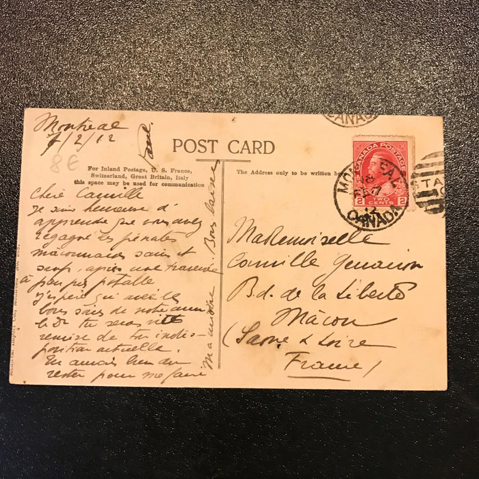 1893 Canadian Sports Series Hockey Match Montreal Victoria Skating Rink Postcard