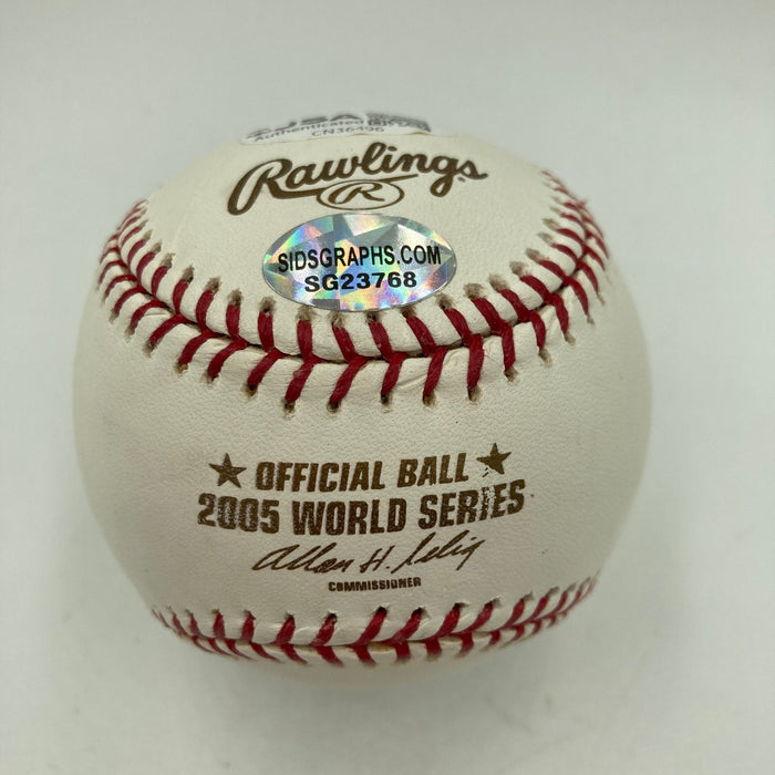 Ozzie Guillen & Ken Williams Signed Official 2005 World Series Baseball JSA COA
