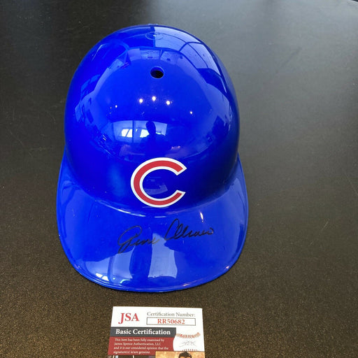 Gene Oliver Signed Full Size Chicago Cubs Baseball Helmet With JSA COA