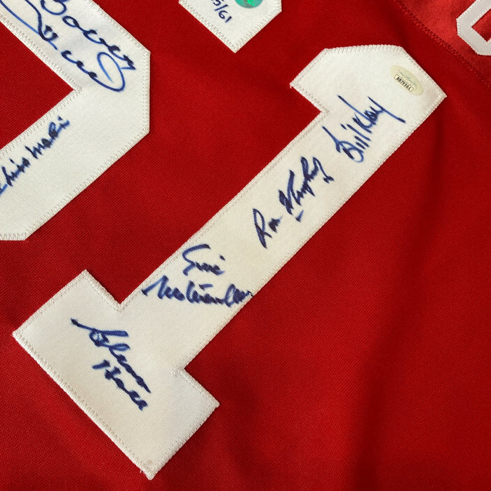 1961 Chicago Blackhawks Stanley Cups Champions Team Signed Jersey JSA COA