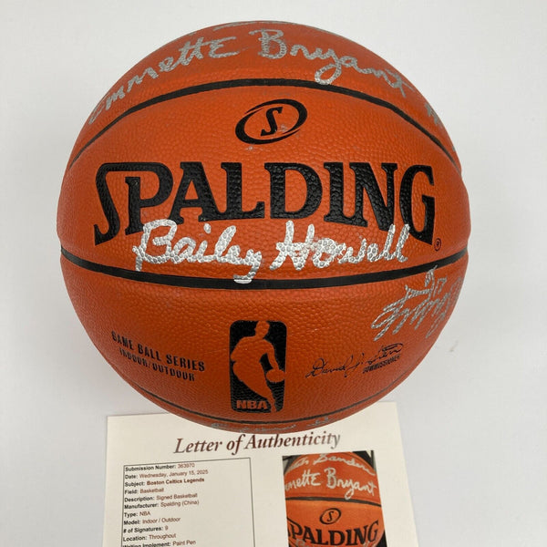 1968-1969 Boston Celtics NBA Champs Team Signed Basketball Bill Russell JSA COA