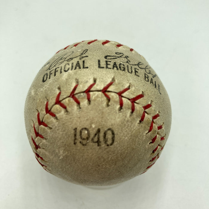 Honus Wagner Single Signed 1940 Mini Baseball PSA DNA & Beckett COA