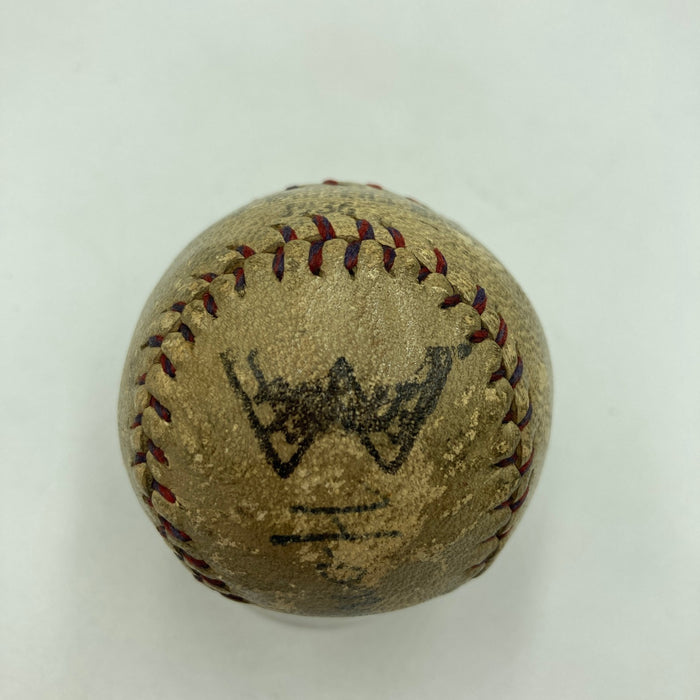 Honus Wagner Single Signed 1936 Mini Baseball PSA DNA COA