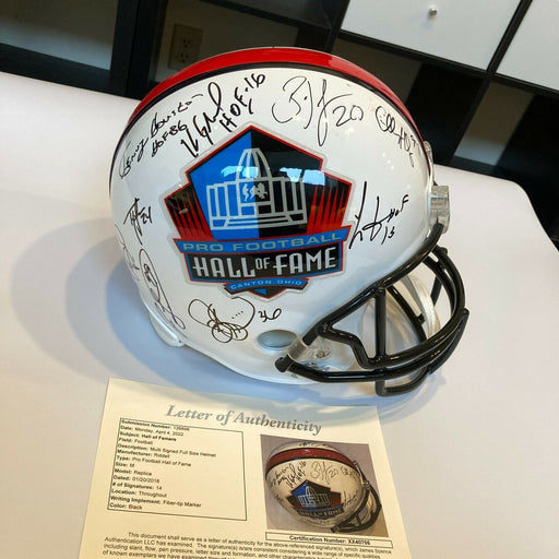 Beautiful Jerome Bettis HOF Multi Signed Full Size Football Helmet 26 Sigs JSA