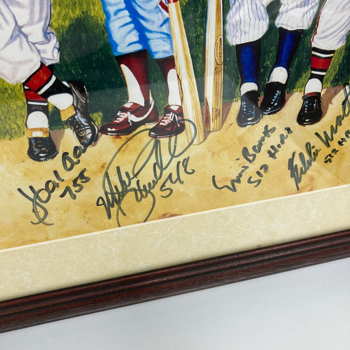 500 Home Run Club Signed Litho With Inscriptions Mickey Mantle Ted Williams JSA