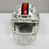 1998 Miami Hurricane Team Signed Game Issued Helmet 41 Sigs PSA DNA COA